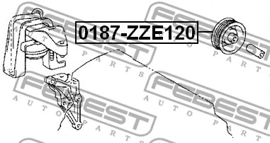 0187-ZZE120 FEBEST Паразитный / ведущий ролик, поликлиновой ремень (фото 2)