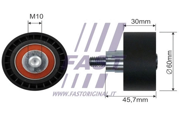 FT44566 FAST Паразитный / ведущий ролик, поликлиновой ремень (фото 1)