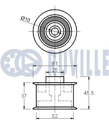 540509 RUVILLE Паразитный / Ведущий ролик, зубчатый ремень (фото 2)