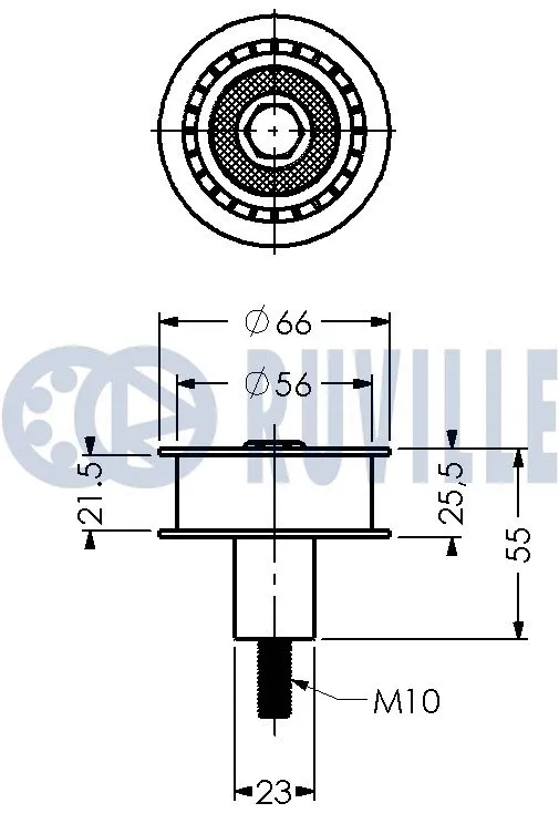 540679 RUVILLE Паразитный / Ведущий ролик, зубчатый ремень (фото 2)