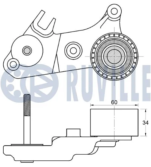 542823 RUVILLE Паразитный / Ведущий ролик, зубчатый ремень (фото 2)