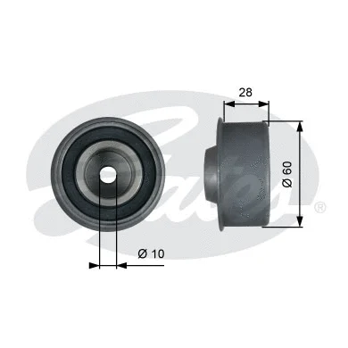 T42314 GATES Паразитный / Ведущий ролик, зубчатый ремень (фото 1)