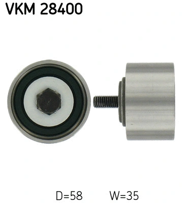VKM 28400 SKF Паразитный / Ведущий ролик, зубчатый ремень (фото 1)
