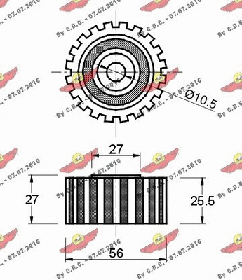 03.179 AUTOKIT Паразитный / Ведущий ролик, зубчатый ремень (фото 2)