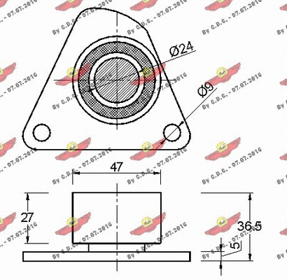 03.207 AUTOKIT Паразитный / Ведущий ролик, зубчатый ремень (фото 2)