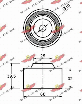 03.387 AUTOKIT Паразитный / Ведущий ролик, зубчатый ремень (фото 2)