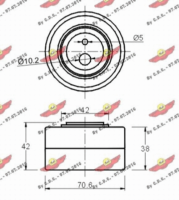 03.476 AUTOKIT Паразитный / Ведущий ролик, зубчатый ремень (фото 2)