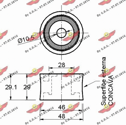 03.80127 AUTOKIT Паразитный / Ведущий ролик, зубчатый ремень (фото 2)