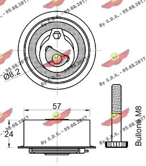 03.82078 AUTOKIT Паразитный / Ведущий ролик, зубчатый ремень (фото 2)