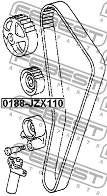 0188-JZX110 FEBEST Паразитный / Ведущий ролик, зубчатый ремень (фото 2)