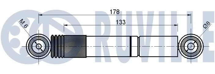 541279 RUVILLE Амортизатор, поликлиновой ремень (фото 2)