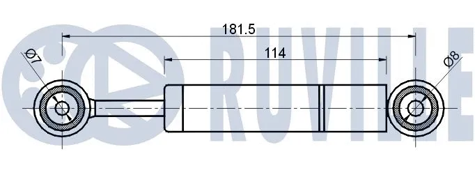 541280 RUVILLE Амортизатор, поликлиновой ремень (фото 2)