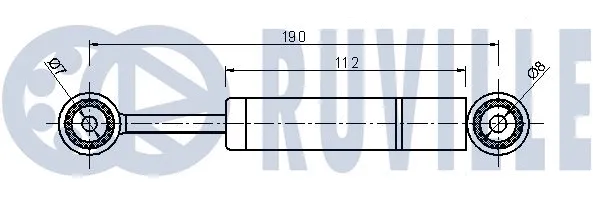 541281 RUVILLE Амортизатор, поликлиновой ремень (фото 2)