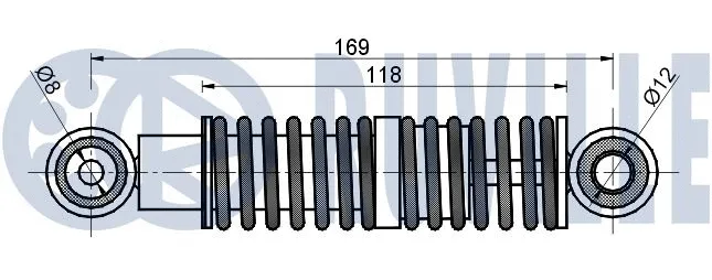 541282 RUVILLE Амортизатор, поликлиновой ремень (фото 2)