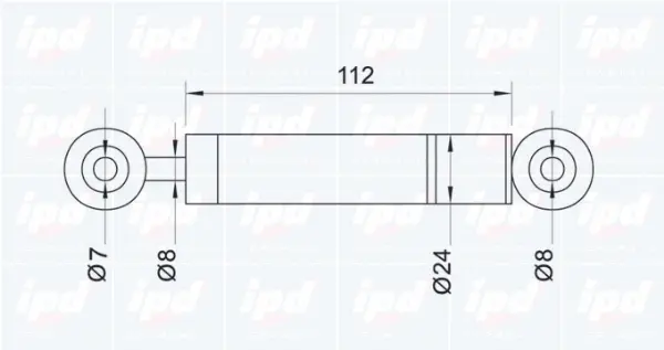 11-0017 IPD Амортизатор, поликлиновой ремень (фото 2)