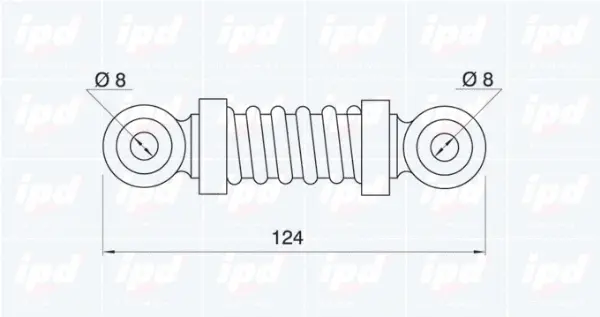 13-0172 IPD Амортизатор, поликлиновой ремень (фото 2)