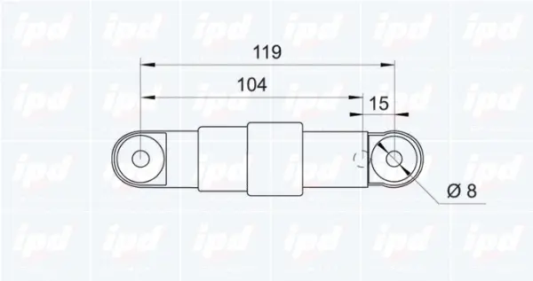 13-0650 IPD Амортизатор, поликлиновой ремень (фото 2)