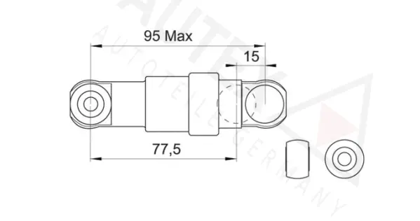 631481 AUTEX Амортизатор, поликлиновой ремень (фото 2)