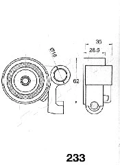 45-02-233 ASHIKA Устройство для натяжения ремня, ремень ГРМ (фото 1)