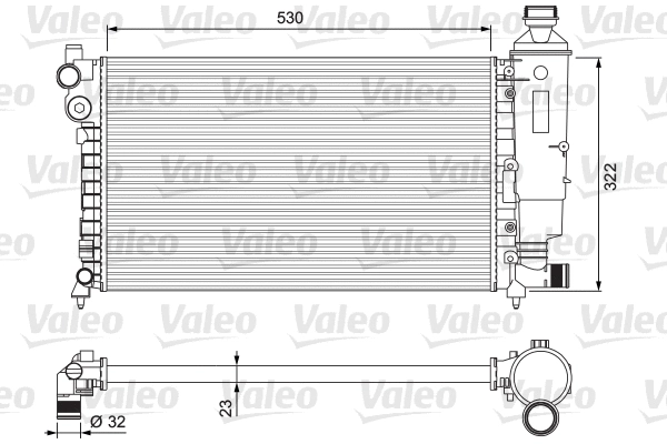 231526 VALEO Радиатор, охлаждение двигателя (фото 1)
