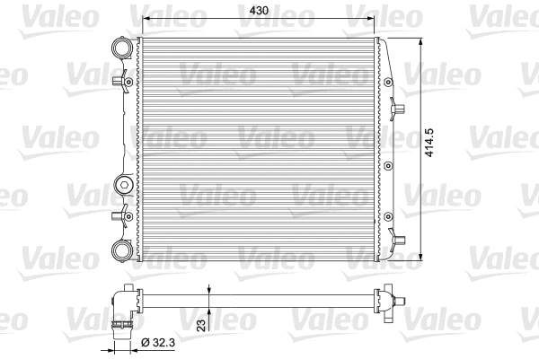 232863 VALEO Радиатор, охлаждение двигателя (фото 1)