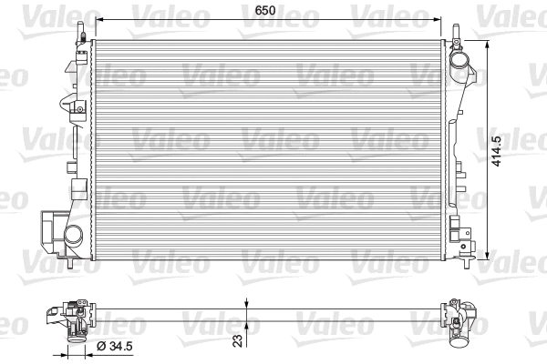 232879 VALEO Радиатор, охлаждение двигателя (фото 1)
