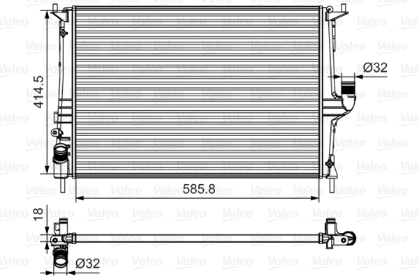 700801 VALEO Радиатор, охлаждение двигателя (фото 1)