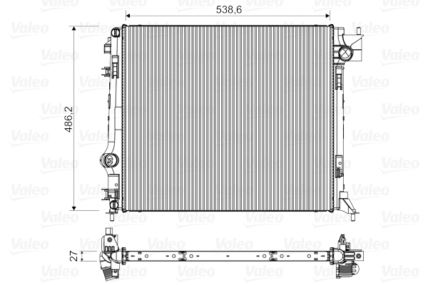 701516 VALEO Радиатор, охлаждение двигателя (фото 1)