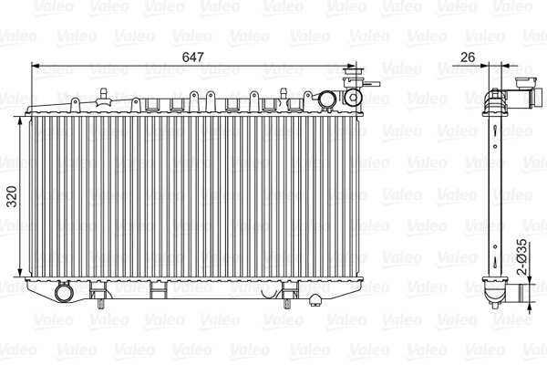701529 VALEO Радиатор, охлаждение двигателя (фото 1)