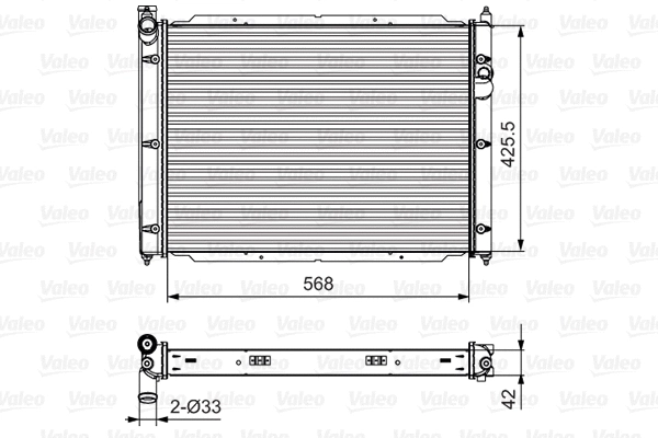 701543 VALEO Радиатор, охлаждение двигателя (фото 1)
