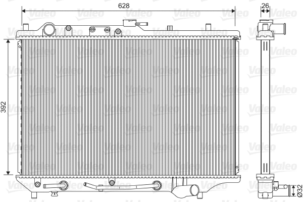 701550 VALEO Радиатор, охлаждение двигателя (фото 1)