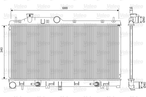 701554 VALEO Радиатор, охлаждение двигателя (фото 1)