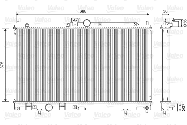 701560 VALEO Радиатор, охлаждение двигателя (фото 1)