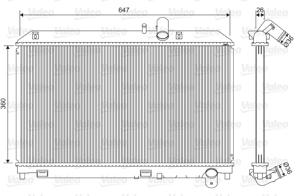 701561 VALEO Радиатор, охлаждение двигателя (фото 1)