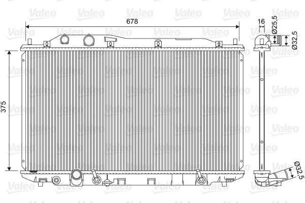 701570 VALEO Радиатор, охлаждение двигателя (фото 1)