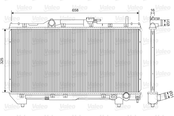701579 VALEO Радиатор, охлаждение двигателя (фото 1)