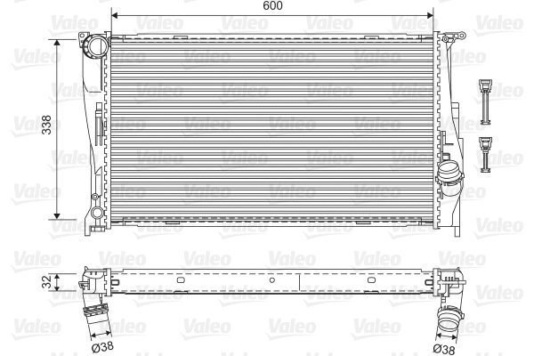 701601 VALEO Радиатор, охлаждение двигателя (фото 1)