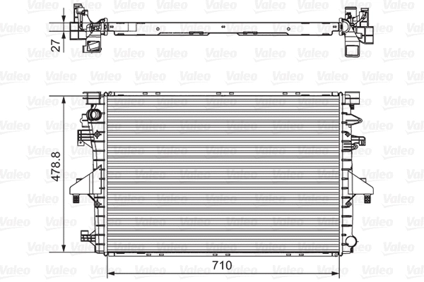 701654 VALEO Радиатор, охлаждение двигателя (фото 1)