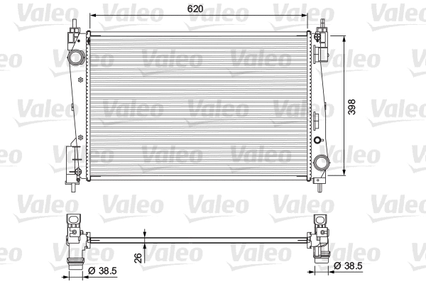 701717 VALEO Радиатор, охлаждение двигателя (фото 1)