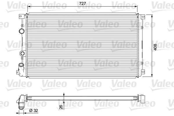 701725 VALEO Радиатор, охлаждение двигателя (фото 1)