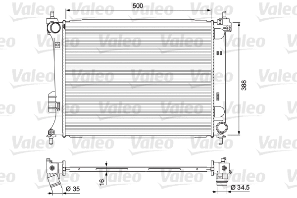 701729 VALEO Радиатор, охлаждение двигателя (фото 1)