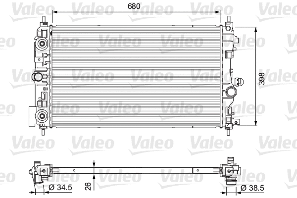 701733 VALEO Радиатор, охлаждение двигателя (фото 1)