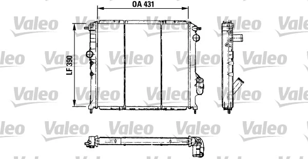 730501 VALEO Радиатор, охлаждение двигателя (фото 1)
