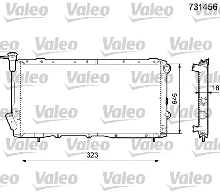 731456 VALEO Радиатор, охлаждение двигателя (фото 1)