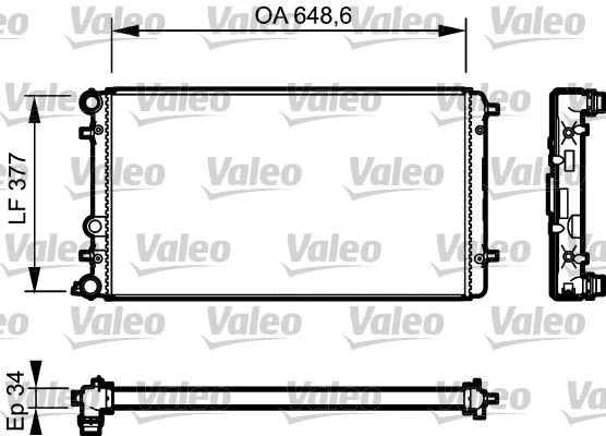 732957 VALEO Радиатор, охлаждение двигателя (фото 1)