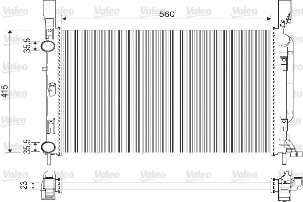 733122 VALEO Радиатор, охлаждение двигателя (фото 1)