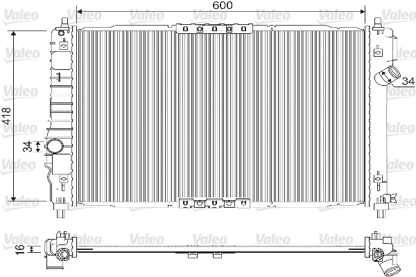 733129 VALEO Радиатор, охлаждение двигателя (фото 1)