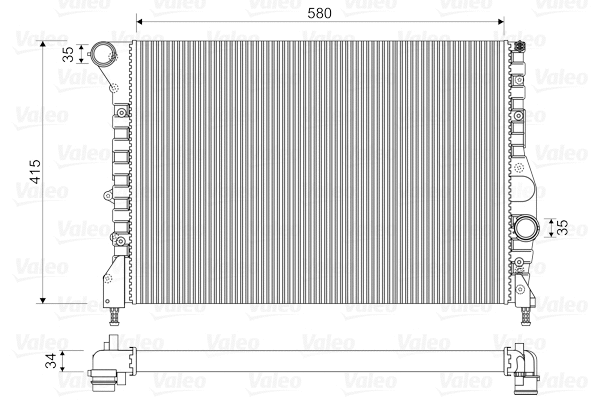 734733 VALEO Радиатор, охлаждение двигателя (фото 1)
