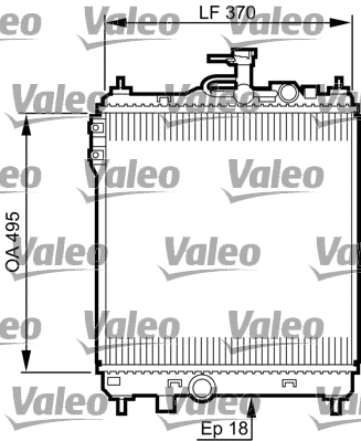 734914 VALEO Радиатор, охлаждение двигателя (фото 1)