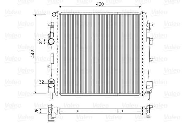 734922 VALEO Радиатор, охлаждение двигателя (фото 1)